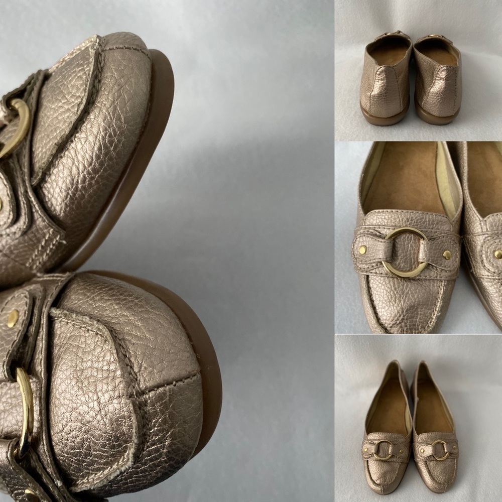 Merona Women’s Size 8 1/2 Gold Color Flats - Picture 2 of 8